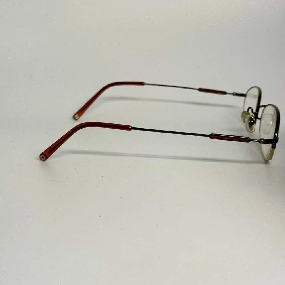 Coach Natalie 3037 Tan Bronze‎ Oval Semi Rimless Eyeglasses Frames Mens Womens